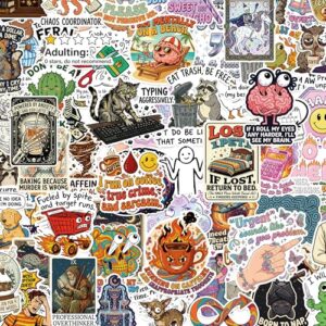 200 PCS Funny Holographic Stickers for Adults, Sarcastic Meme Adult Sticker Pack with Sparkly Star Finish for Laptop, Water Bottle, Phone, Kindle, Journal, Scrapbook, Planner, Luggage, No Repeats