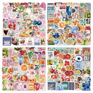 200Pcs Vintage Aesthetic Stickers, Food Stickers, Coquette Sticker for Laptop, Scrapbooking, Journaling, Water Bottle, Waterproof Vinyl Stickers for Kids Teens and Adults