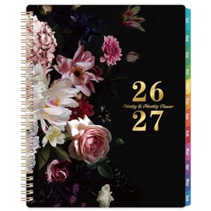 2026-2027 Planner - 8" x 10", JUL. 2026 - JUN. 2027, Weekly and Monthly Academic Planner 2026-2027, Academic Weekly Calendar Spiral Bound with Sturdy Cover, Monthly Tabs, Thick Paper, Twin-wire Binding