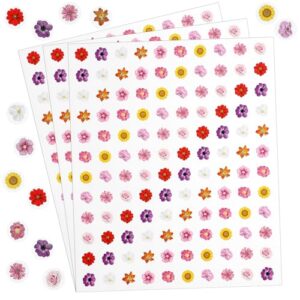 2400 Pcs Small Flower Stickers Mini Flower Stickers for Kids Pink Purple Flowers Sticker 10 Cute Designs Adhesive Sticker for Crafts Office Reward Behavior Chart Scrapbook Planner Floral Party Decor