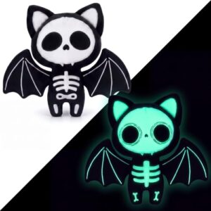 2 Pack Halloween Skeleton Bat Plush, Glow in The Dark Bat Stuffed Animals