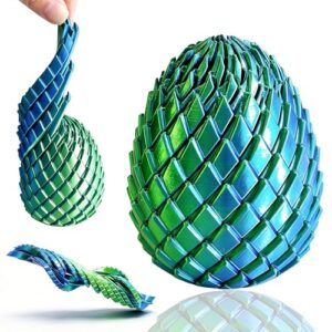 3D Printed Fidget Toys, Twisty Fidget Dragon Egg, Spiral Slippery Egg Toy