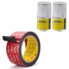 3M Double Sided Tape 2”×16.4ft 5925 Black Mounting Tape and Adhesion Promoter with Brush Head 10ml 2 Pack