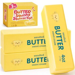 3 Packs Butter Squishy Slow Rising Squeeze Toys, Sensory Fidget Toys