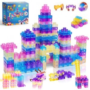 40 PCS Sensory Soft Building Blocks for Toddlers,Squishy Stacking Toy