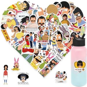 50PCS Cartoon Anime Bob Stickers Funny Cartoon Anime Deals Laptop Water Bottle Bike Skateboard Luggage Computer Snowboard Stickers for Teens (bob)