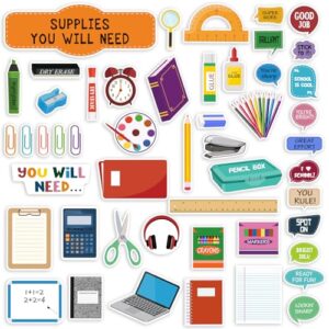 50 Pcs Supplies You Will Need Bulletin Board Set Teacher Must Have,Colorful