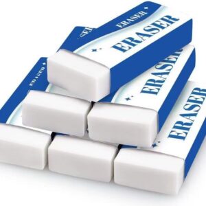 Erasers for School and Office, Art Eraser for Drawing, Stationery Supplies, 6 Count, No LED Clock Alarm 1