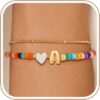 EACIY 14K Gold Plated Initial Bracelets