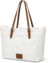 BZK White Lace Shoulder Bag