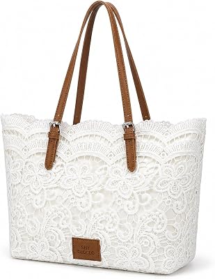 BZK White Lace Shoulder Bag