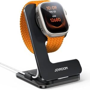 JOYROOM Watch Stand for Apple Watch Magnetic Fast Charging- Desk Charger Stand Holder Dock for Apple iWatch Ultra3/2/1, Series 11/10/9/8/7/6/5/4/3/2/1, SE3/2/1 (49/46/45/44/42/41/4