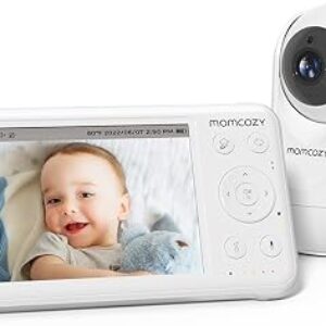 Momcozy Video Baby Monitor, 5″ 1080P HD Baby Monitor with Camera and Audio