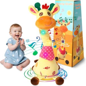 MIAODAM Dancing Giraffe Toy Stuffed Animal, Musical Talking Giraffe Toys