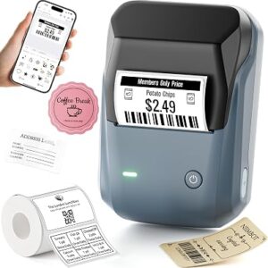 NIIMBOT B1 2 Inch Portable Thermal Label Maker with Tape for Phone&PC, Blue