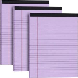 Thboxes 3 Pack 8.5×11 Inch Colored Legal Pads, College Ruled 90 Sheets
