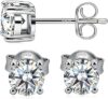 WES Silver Hypoallergenic Moissanite Stud Earrings