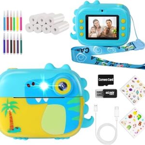 Kids Instant Print Digital Camera for Toddlers,2.4 Inch IPS Screen+1080P