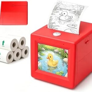 AI Voice Sticker Printer for Kids, Portable Inkless Thermal Printer