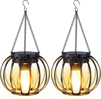 AOUNQ Solar Lanterns 2 Pack