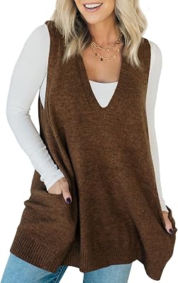 SAODIMALLSU Womens Sleeveless Sweater Vest