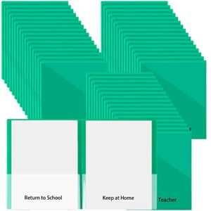 72 Pcs Take Home Folders Parent Teacher Communication Folder, Green