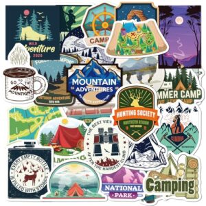 80 PCS Camping Outdoor Hiking Adventure Stickers for Kids Teens Adults