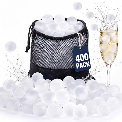 Reusable Ice Cubes, Refreezable Plastic Ice Cubes, 400 Pack, Round Style