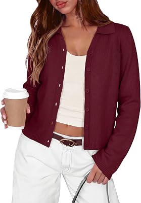 CFLONGE Lightweight Button Down Cardigan Sweaters