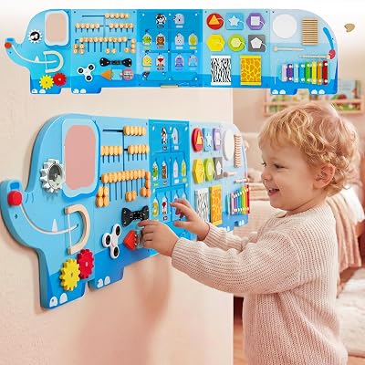 Large Elephant Activity Wall Montessori Busy Board