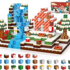 180PCS Magnetic Blocks, Christmas Magnetic Building Blocks Set for Kids Ages 4-8 8-12, STEM Sensory Magnet Cube Tiles for Boys Girls Toddlers 3+, Stocking Stuffers Christmas Toys Gifts