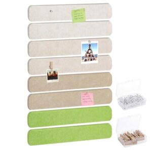 8 Pack Felt Bulletin Board Strips, 13x2 Inch Pin Board, Cork Boards