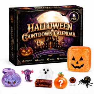 8Pcs Halloween Squeeze Toys，Fidget Sensory Squeeze Toys