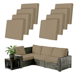 8Pcs Outdoor Cushion Covers Stretch Patio Cushion Covers Sofa Cushion Cover