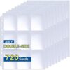 ABLY 720 Pocket Double Sided Card Sleeves, 9-Pocket, for 3 Ring Binder