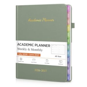 Academic Planner 2026-2027, July 2026 - June 2027 with Colorful Tabs