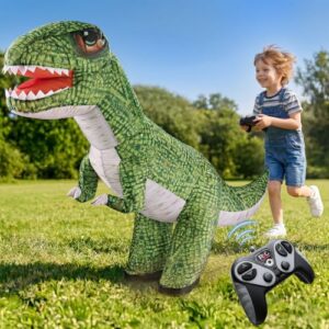 AIBEIQITOY Remote Control Inflatable Dinosaur Toy for Kids 6 7 8 9 10 11 12