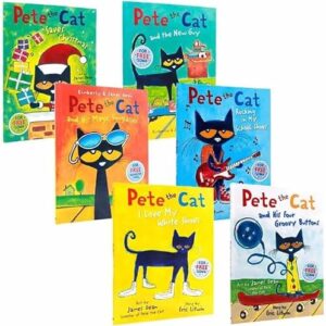 A libary of Pete the cate Colorful big Reading Toy 6 books Series Set