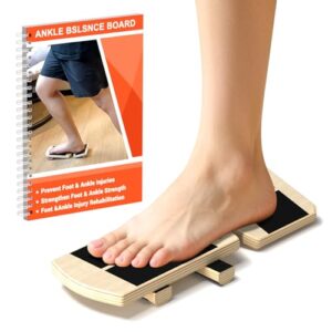 Ankle Balance Board & Ankle Strengthener - Non-Slip Axis Board Wobble Board for Physical Therapy, Fast Injury Recovery & Core Strength, 300lbs Capacity - Ideal Balance Trainer for Athletes, Seniors, Home & Gym Use