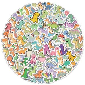 Aowplc 100 Pcs Cute Dinosaur Vinyl Stickers for Kids, Dinosaur Party Favors