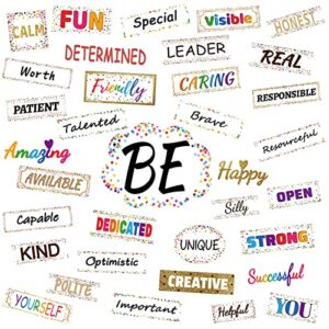 Back to School Confetti Classroom Decor Motivational Bulletin Board Set Decorations Positive Inspirational Quotes Paper Cutouts for Classroom School Office Home Door Wall Art Decoration