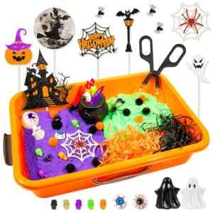 Bbiamsleep Halloween Sensory Bin, 141 Pcs Halloween Sensory Bin Filler