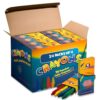 Bedwina Bulk Crayons for Kids (24 Count) Individually Wrapped 4-Packs