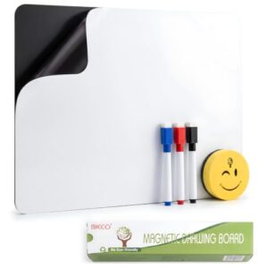 Bieco 16x12 Magnetic Dry Erase Whiteboard Sheet for Fridge - Stain Resistant Technology - Refrigerator White Board Planner Organizer (Blank, 16x12 Inch)