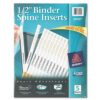 Binder Spine Inserts, 0.5" Spine Width, 16 Inserts/Sheet, 5 Sheets/Pack