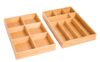 BIRDROCK HOME 2 pc Bamboo Drawer Organizer