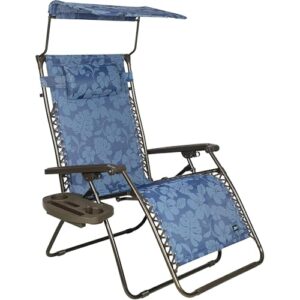Bliss Hammocks GFC-465XWBF Gravity Free Chair w/Canopy, Drink Tray, & Pillow, 33-in. Wide XXL, Weather & Rust Resistant, 360 Lb. Capacity