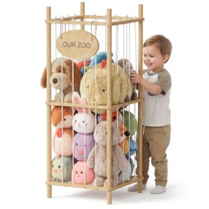Brelley Stuffed Animal Storage Wood Toy Storage Organizer