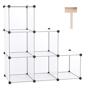 C&AHOME 6-Cube Storage Organizer Cube Shelf Closet Storage Bookcase, White