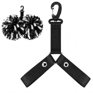 Cheer Pom Pom Holder for Backpack Cheer,Cheerleading Pom Pom Holder(1Black)